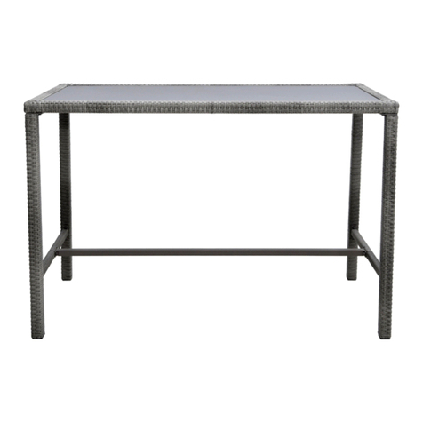 Marquee BAYFIELD STEEL WICKER BAR TABLE 0177371 Assembly instructions Marquee BAYFIELD STEEL WICKER BAR TABLE 0177371 Assembly instructions