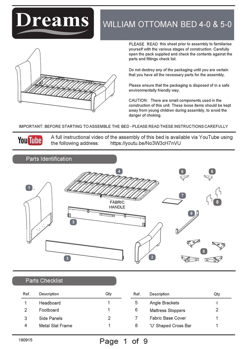 DREAMS WILLIAM OTTOMAN BED 4-0 User manual DREAMS WILLIAM OTTOMAN BED 4-0 User manual