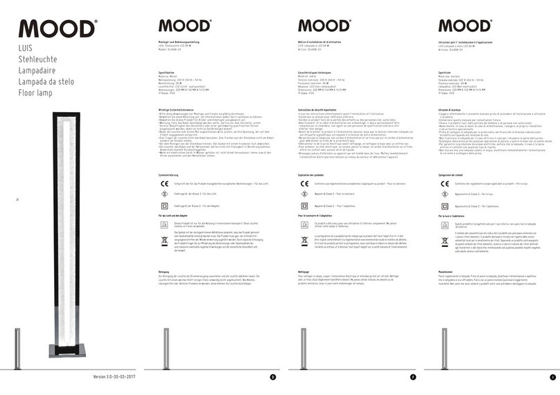 MOOD LUIS Installation and operating instructions