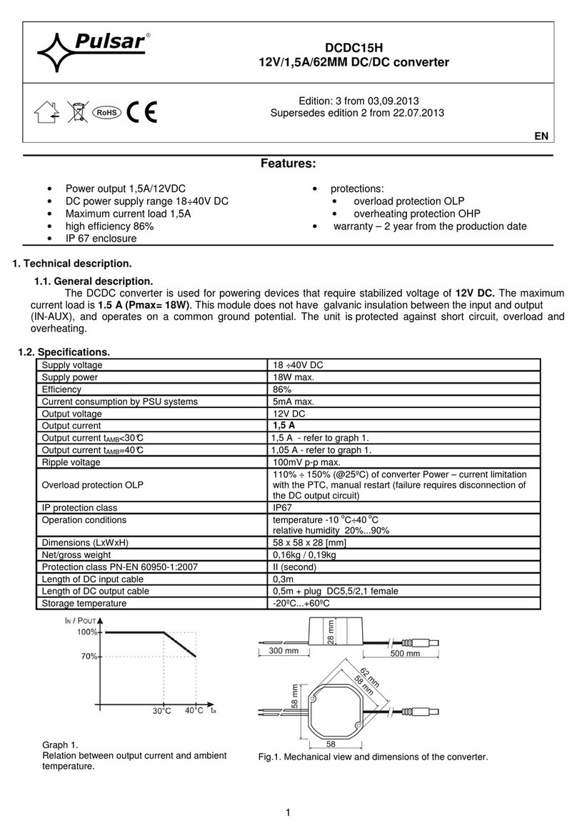 Pulsar DCDC15H manual