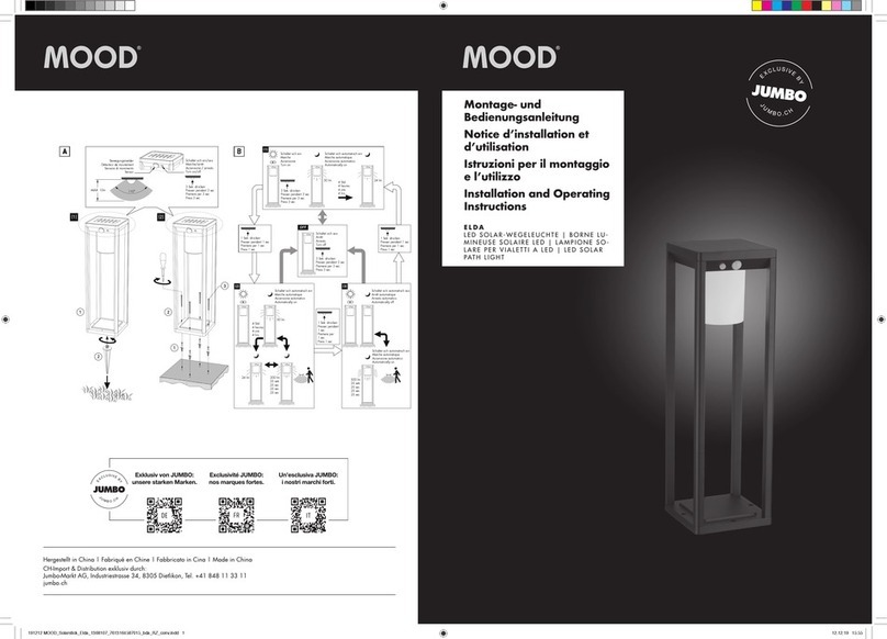 MOOD ELDA 802-813 Installation and operating instructions