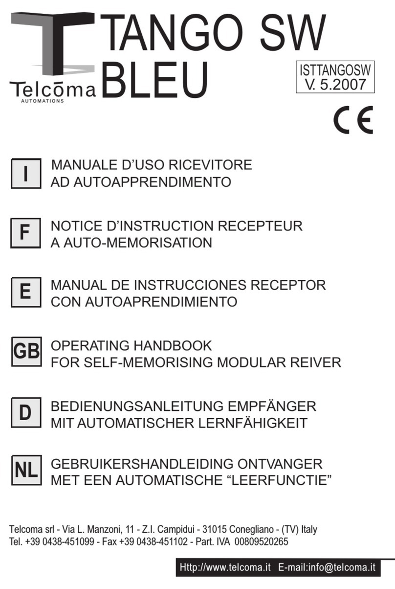 Telcoma Automations TANGO SW Operating handbook