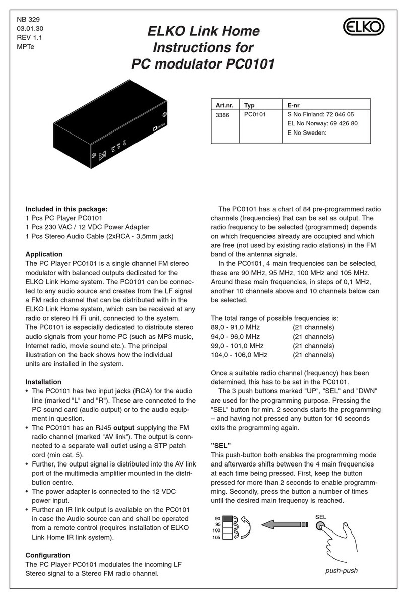 Elko Link Home PC0101 instructions