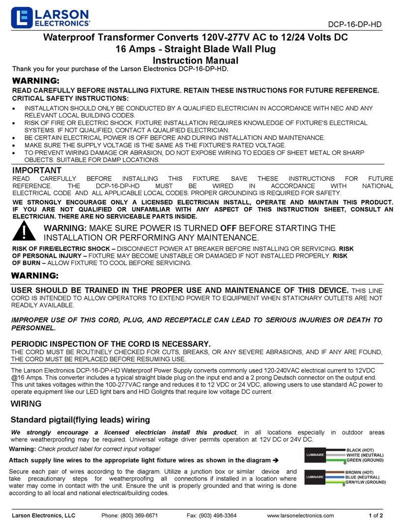 Larson Electronics DCP-16-DP-HD instruction manual