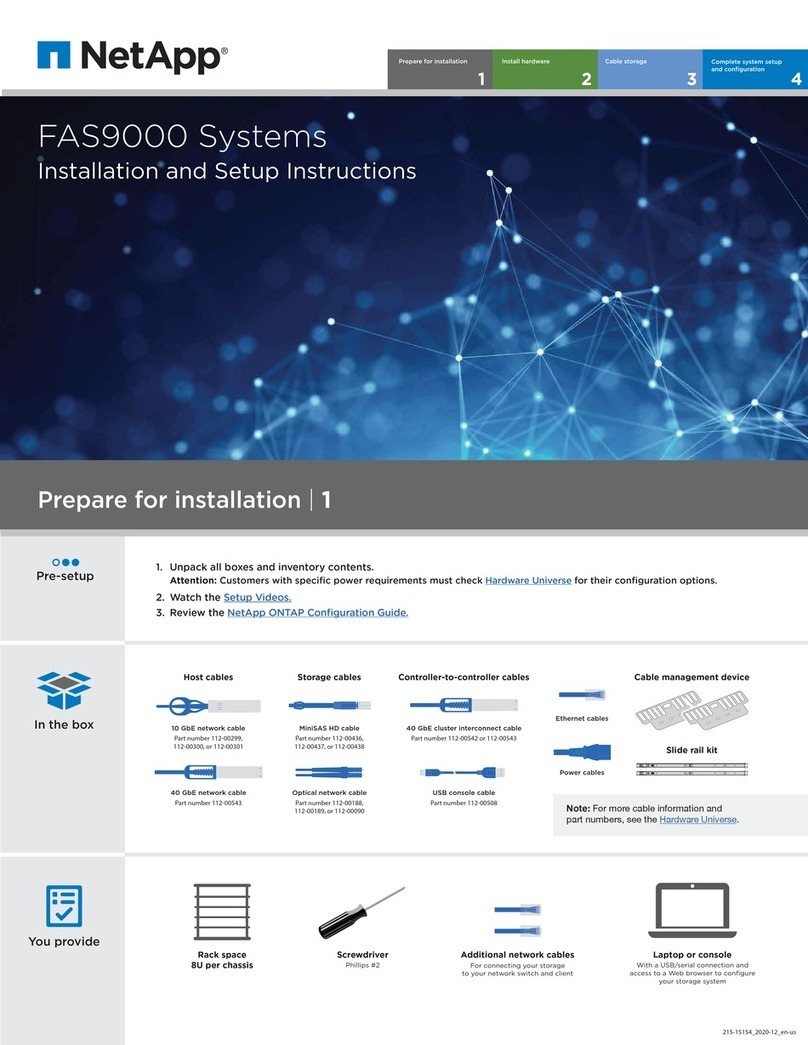 NetApp FAS9000 Installation and setup instructions
