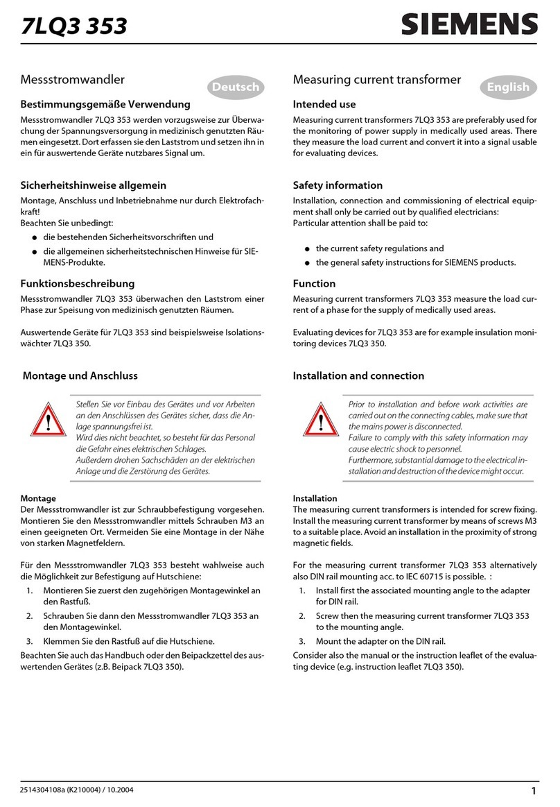 Siemens 7LQ3 353 User manual