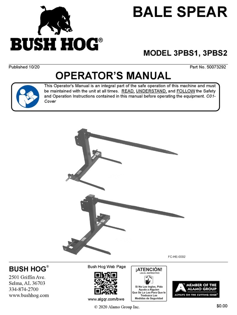 Bush Hog 3PBS1 User manual