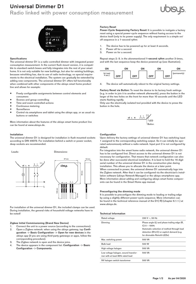 Ubisys D1 User manual
