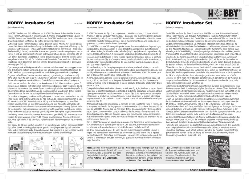 Hobby Incubator Set User manual