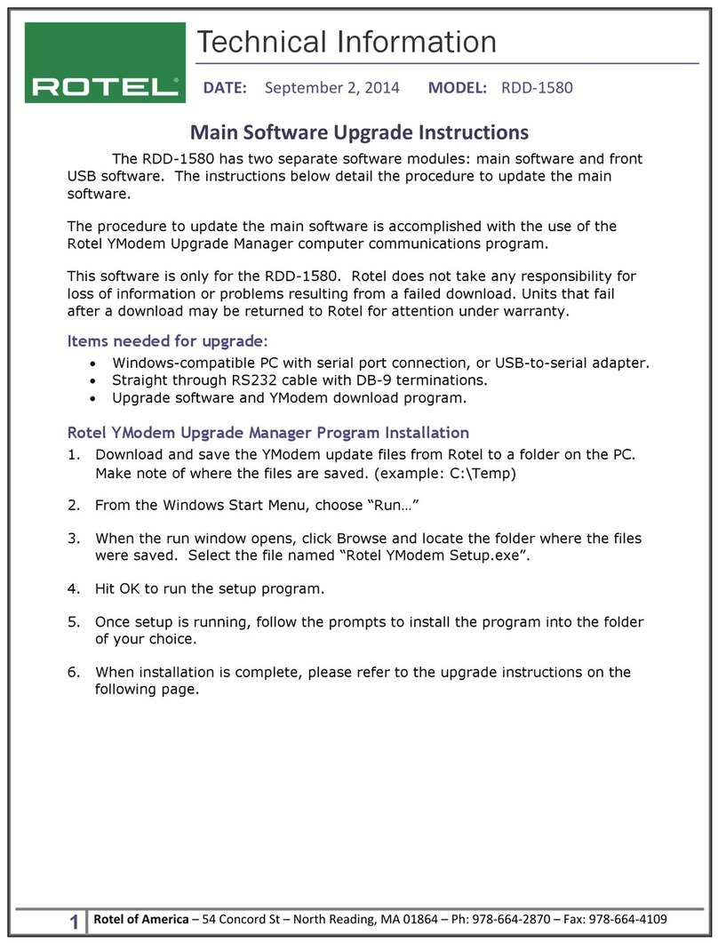 Rotel RDD-1580 technical information