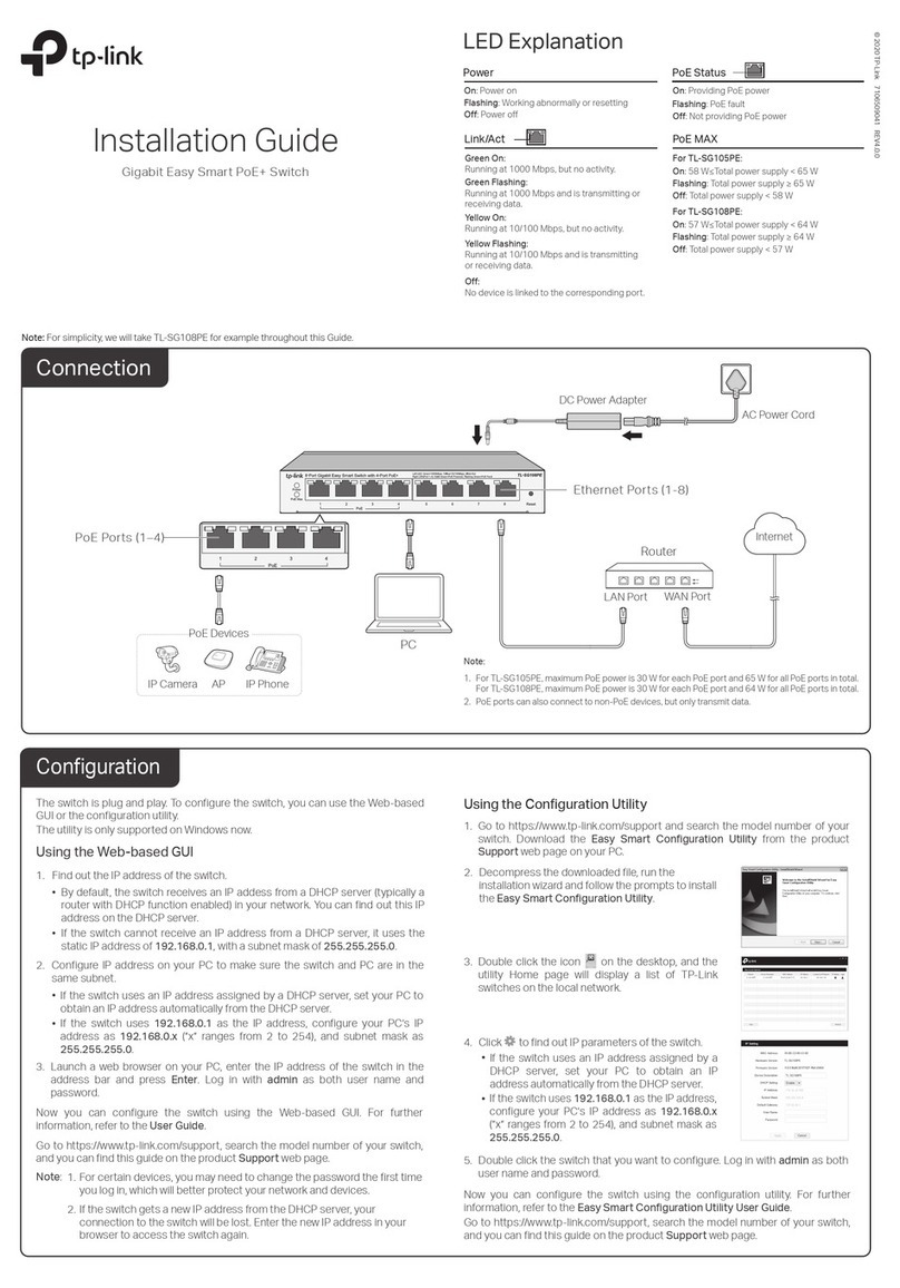 TP-Link TL-SG108PE User manual TP-Link TL-SG108PE User manual