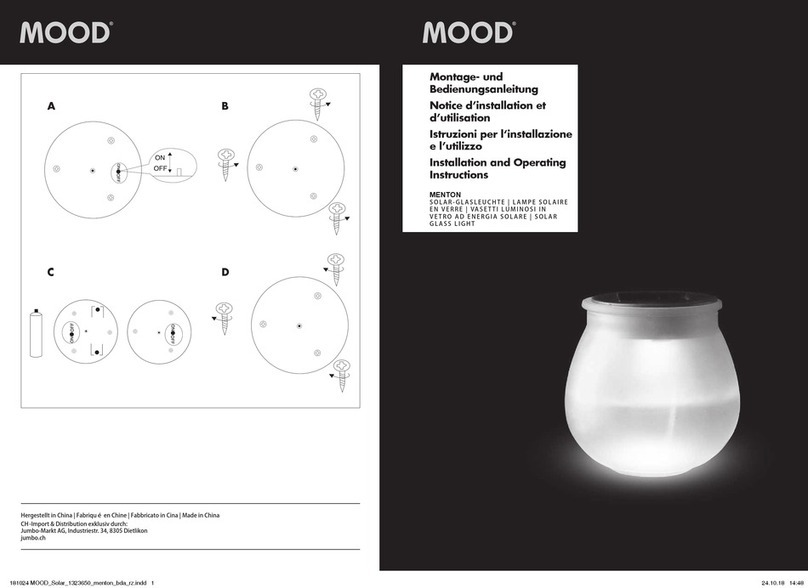 MOOD HY-SS021 Installation and operating instructions MOOD HY-SS021 Installation and operating instructions