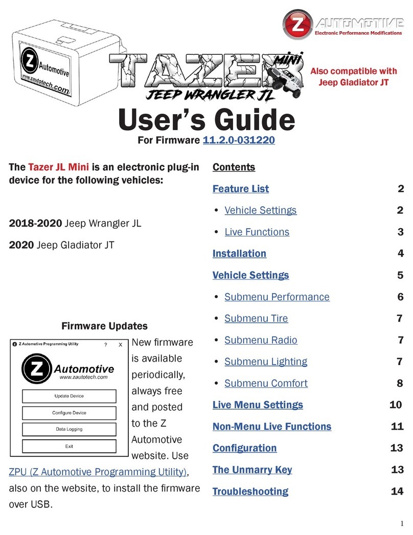 Automotive Tazer JL Mini user guide