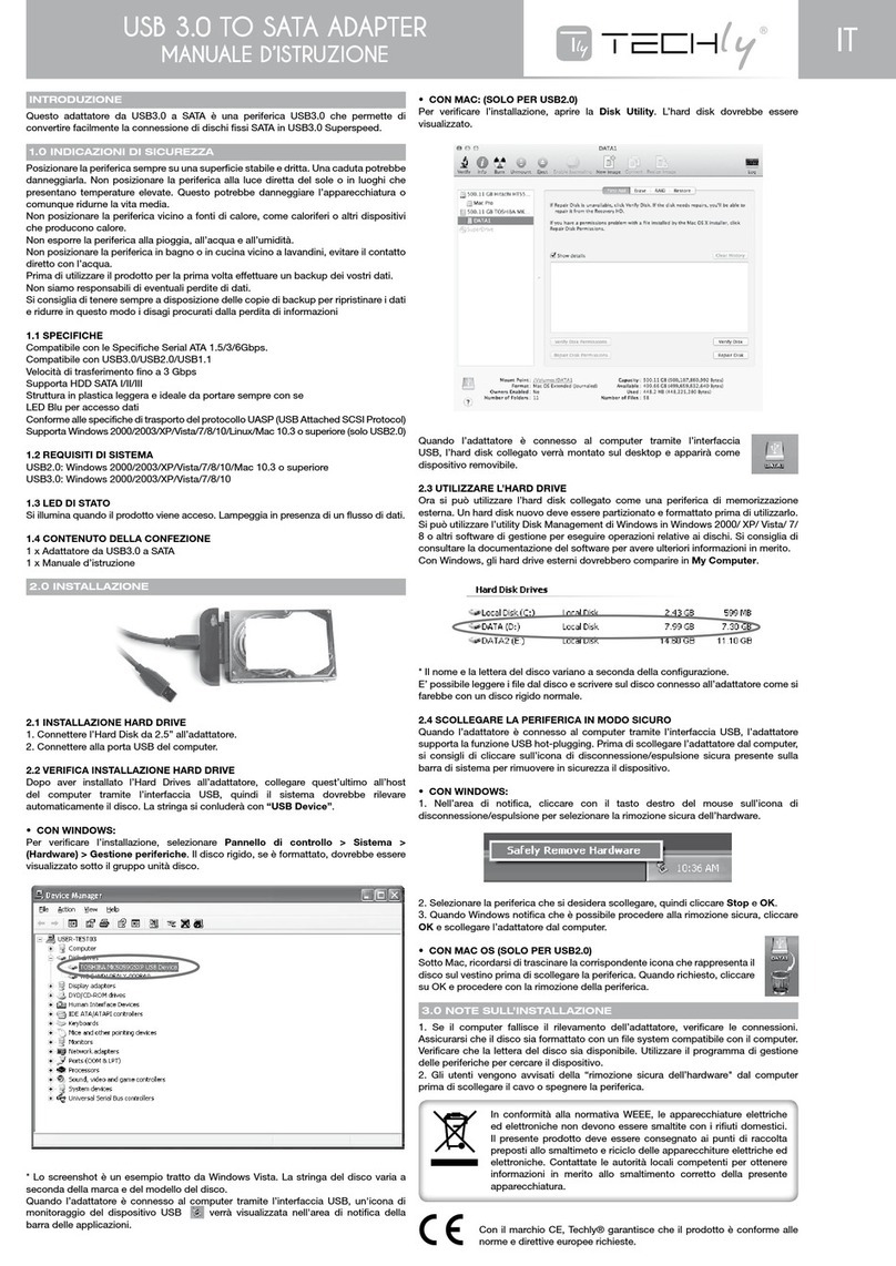 Techly IUSB3-SATA2A user manual