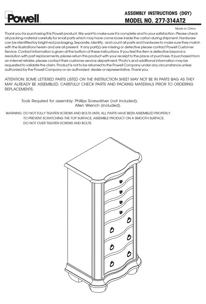 Powell 277-314AT2 Assembly instructions