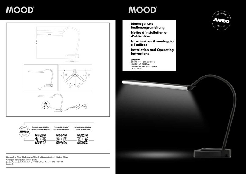 MOOD LONGO Installation and operating instructions