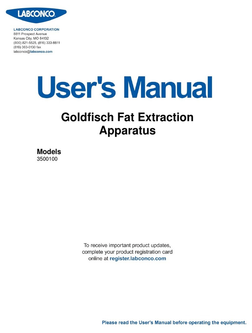 Labconco Goldfisch Fat Extraction User manual
