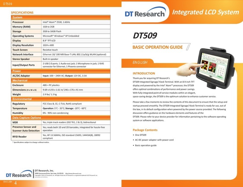 DT Research DT509 Basic operation guide