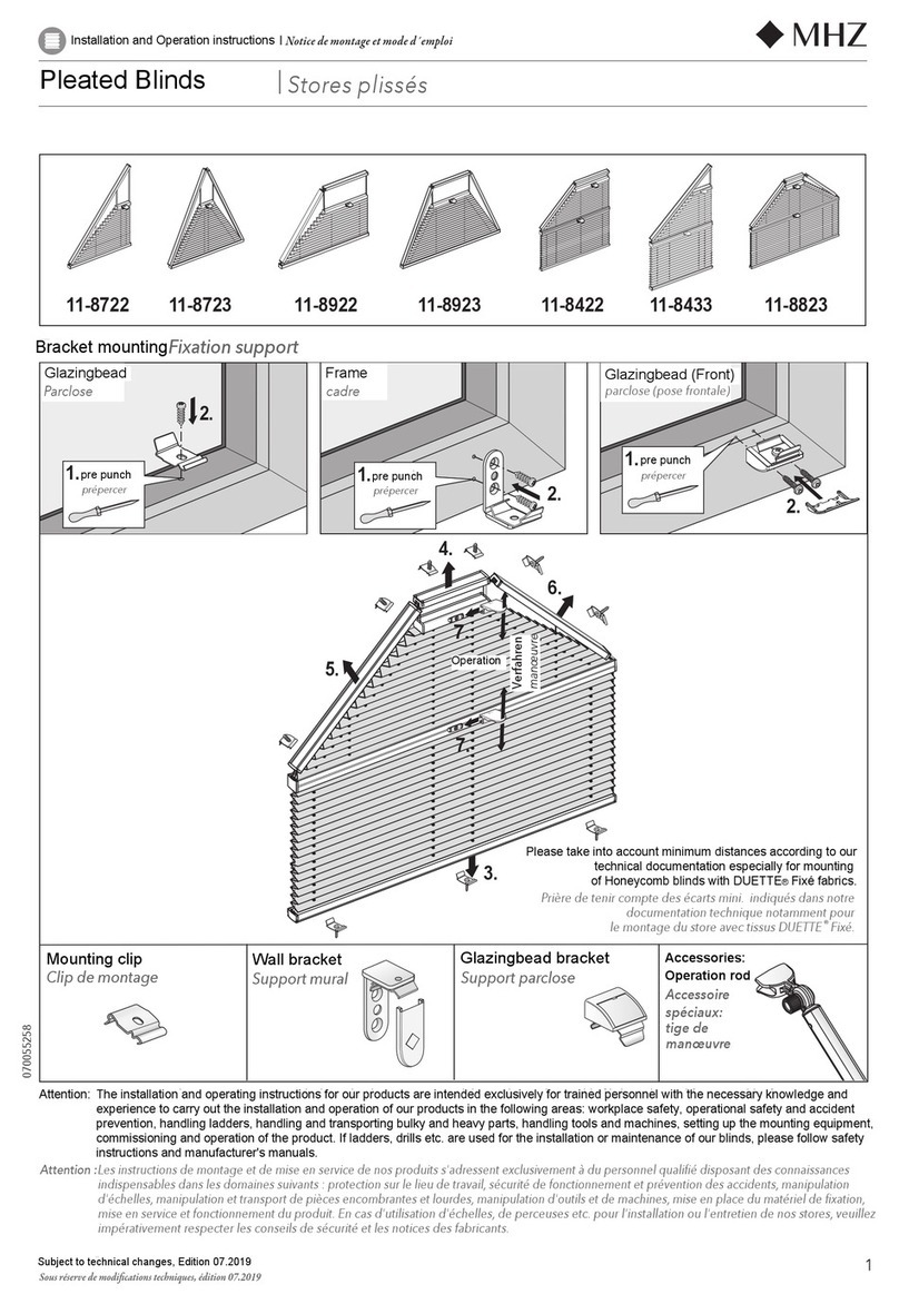 MHZ 11-8722 Installation and operation instructions MHZ 11-8722 Installation and operation instructions