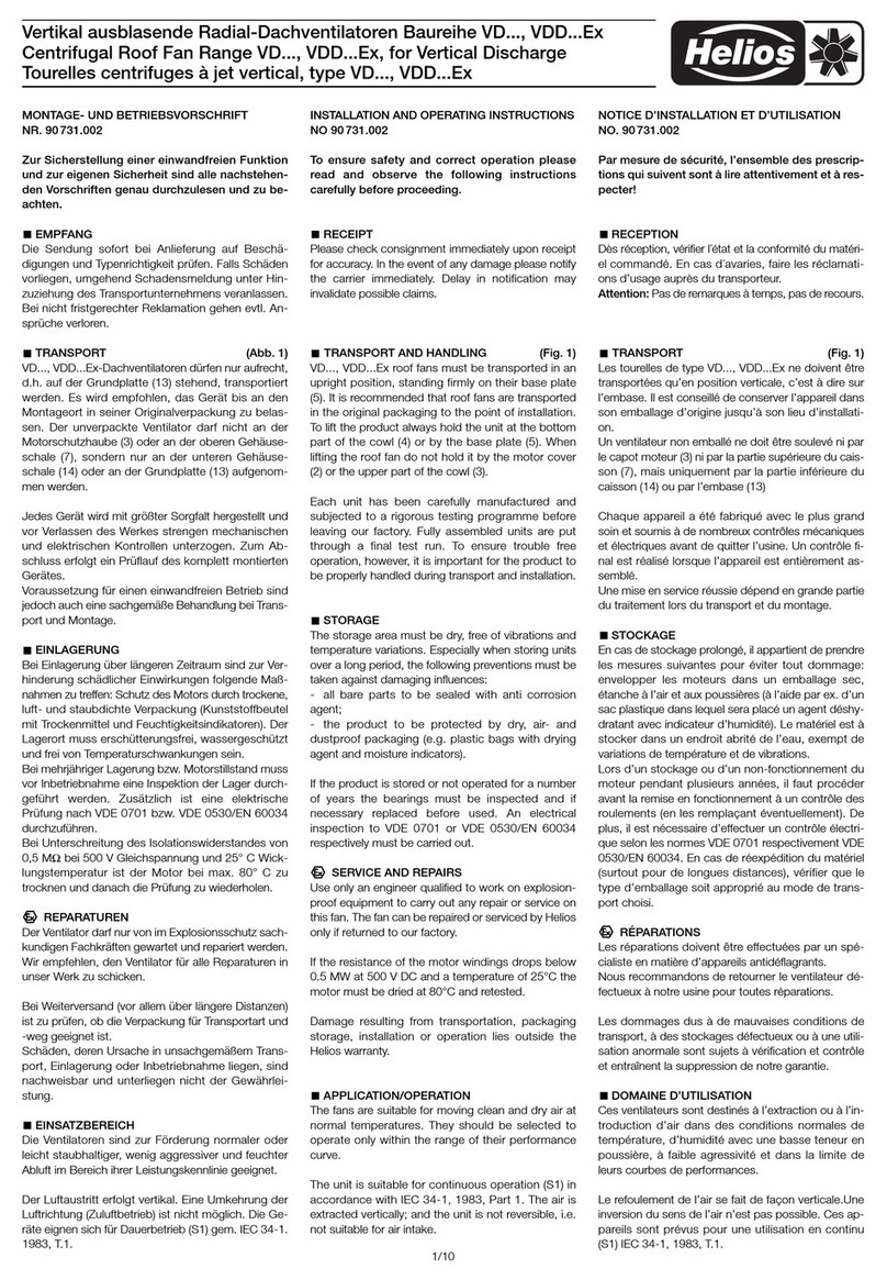 Helios VD Series User manual