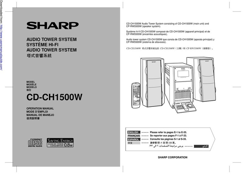 Sharp CD-CH1500W User manual