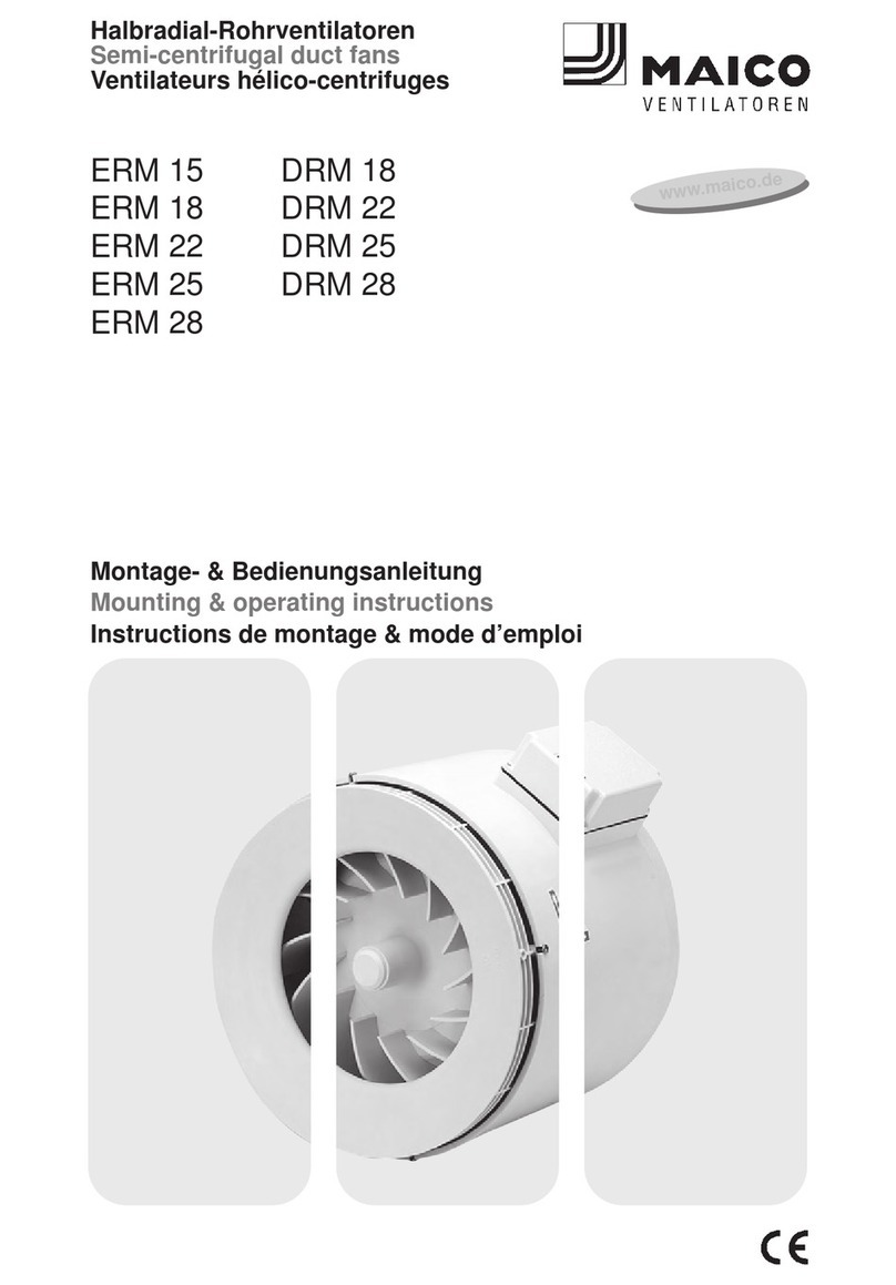 Maico ERM 15 Mounting & operating instructions
