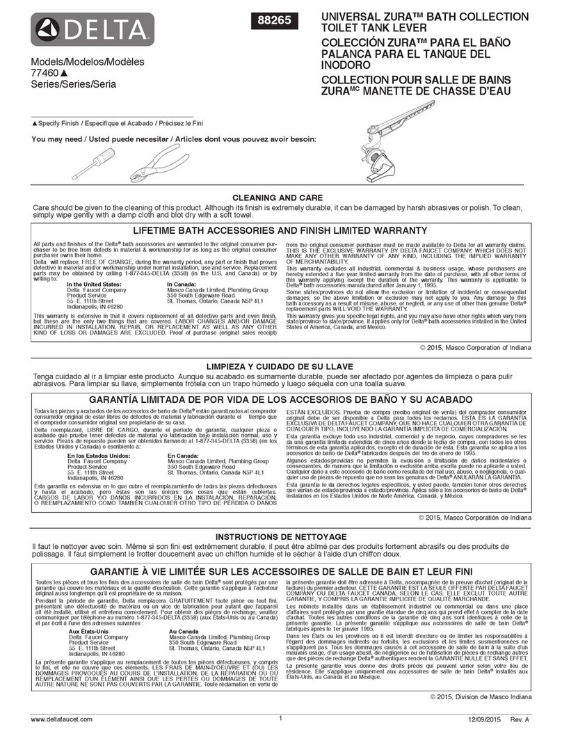 Delta ZURA 77460 User manual