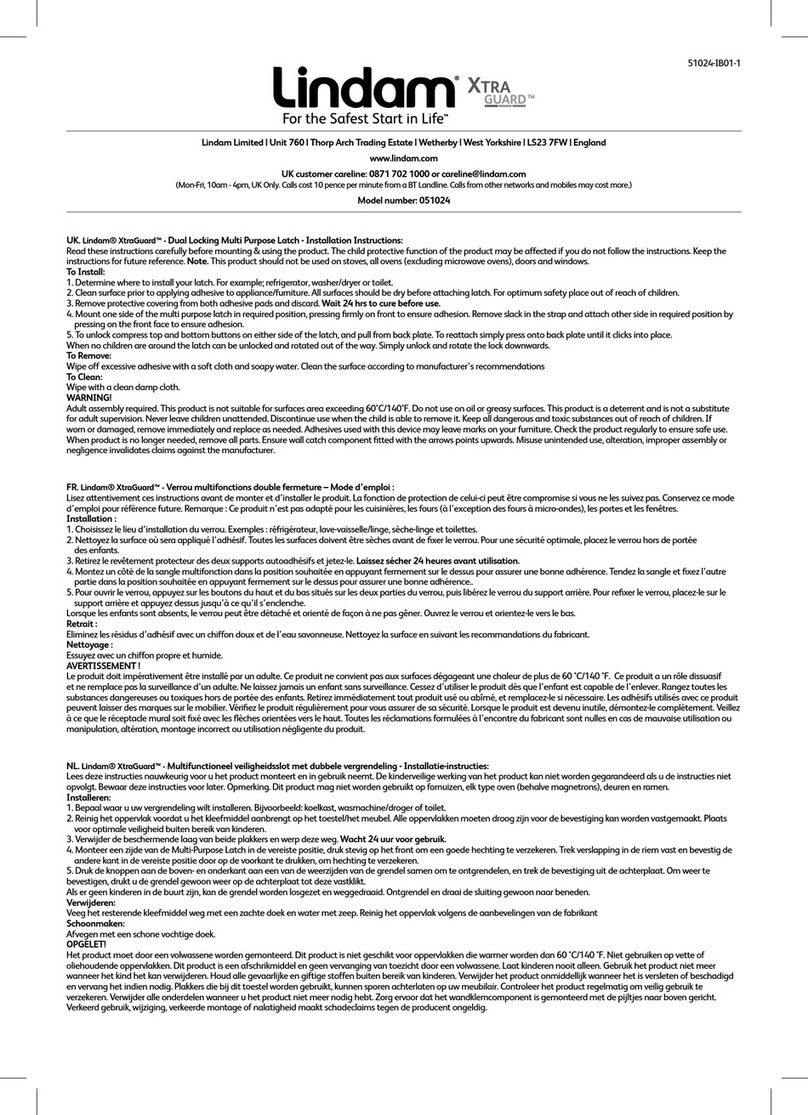 Lindam XtraGuard 051024 installation instructions