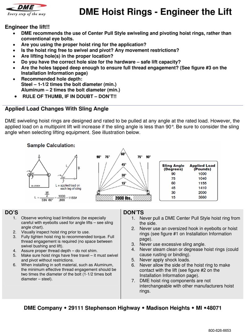 DME Engineer Hoist Rings Quick start quide