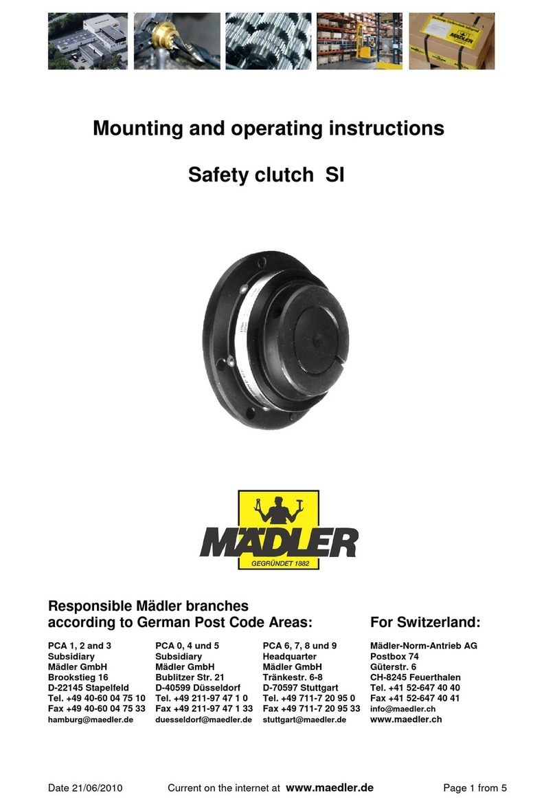 MÄDLER Coupling SI Mounting and operating instructions MÄDLER Coupling SI Mounting and operating instructions