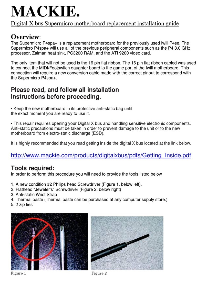Mackie DIGITAL XBUS - SOFTWARE Replacement installation guide