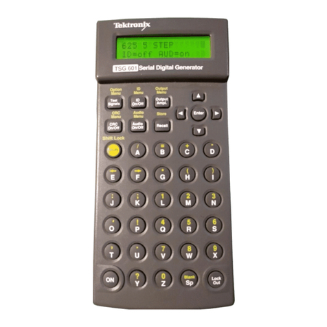 Tektronix TSG 601 User manual