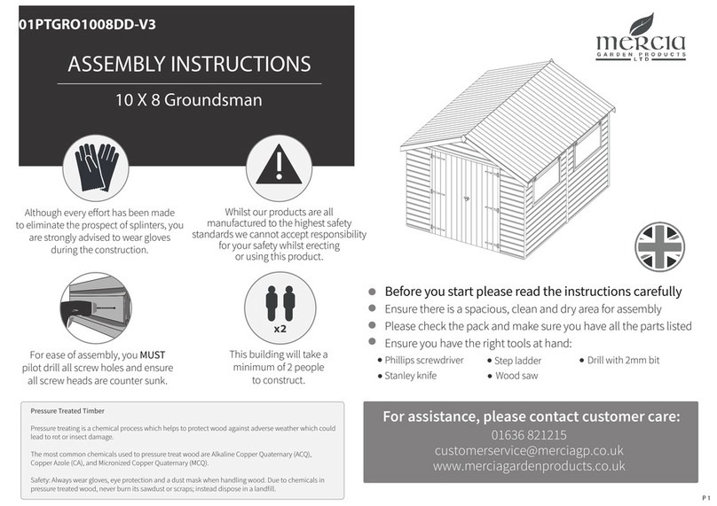 Mercia Garden Products GROUNDSMAN 10 X 8 User manual