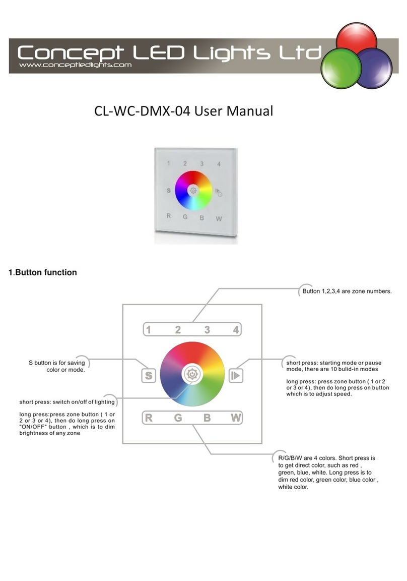 Concept LED Lights CL-WC-DMX-04 Quick start quide