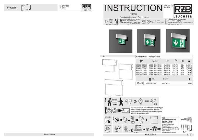 RZB Leuchten Halyxx Instruction