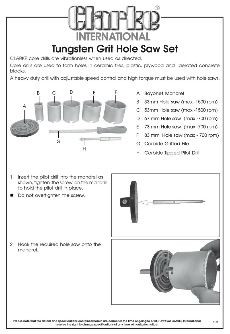 Clarke CHT599 User manual