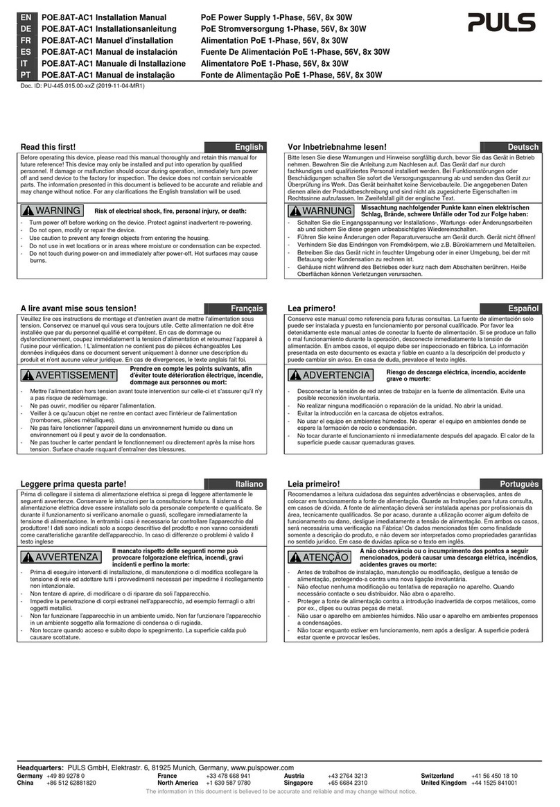 Puls POE.8AT-AC1 User manual