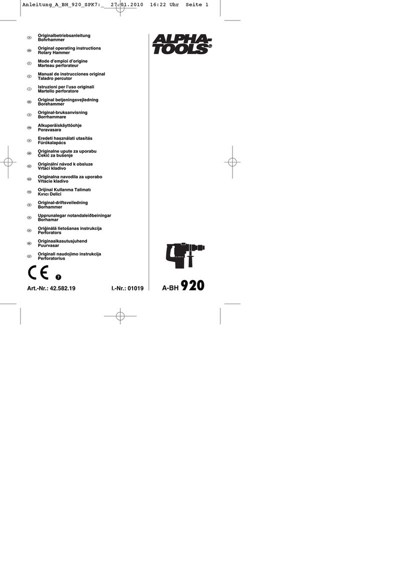 Alpha tools A-BH 920 User manual