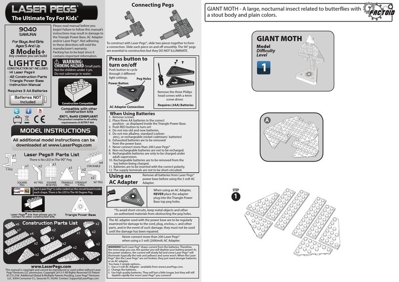 LaserPegs 9040 SAMURAI User manual