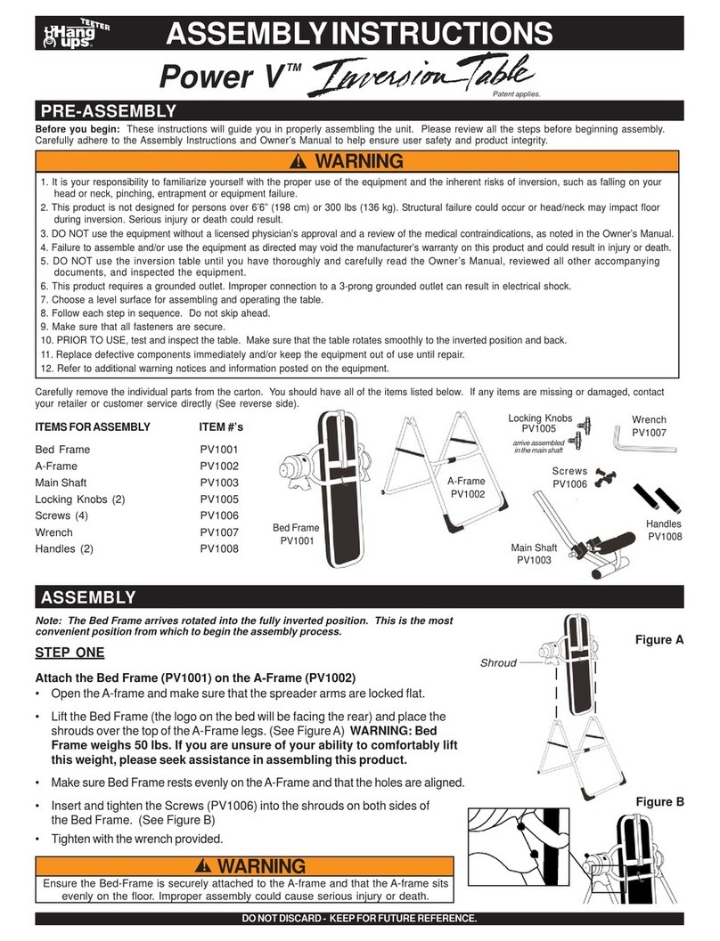 Hang ups Teeter Power V Assembly instructions