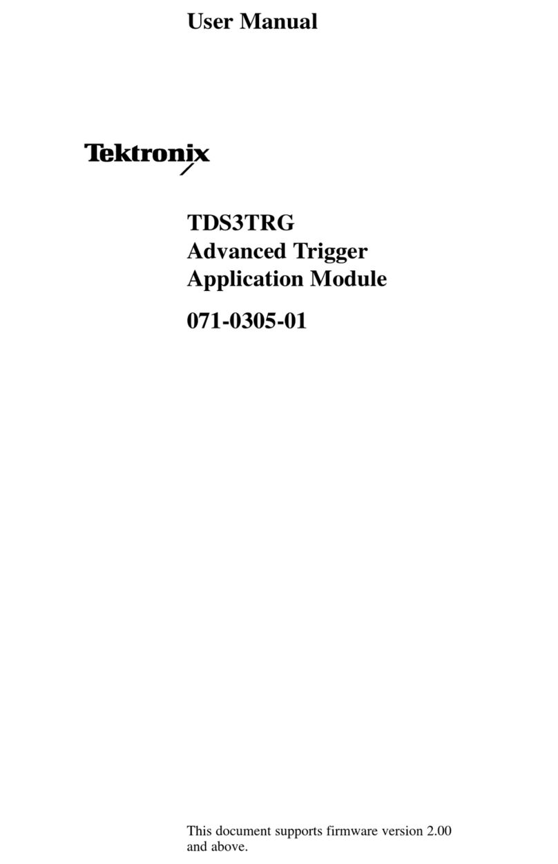 Tektronix TDS3TRG User manual