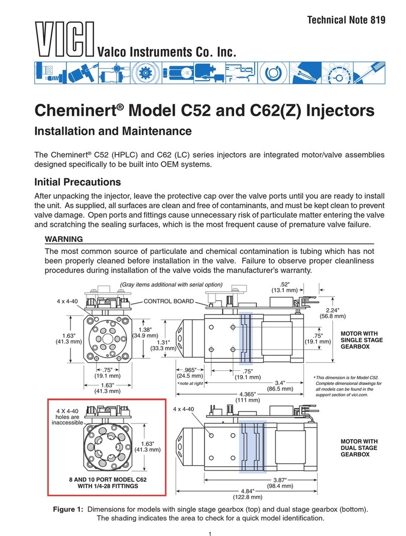 VICI Cheminert C52 Installation and Maintenance
