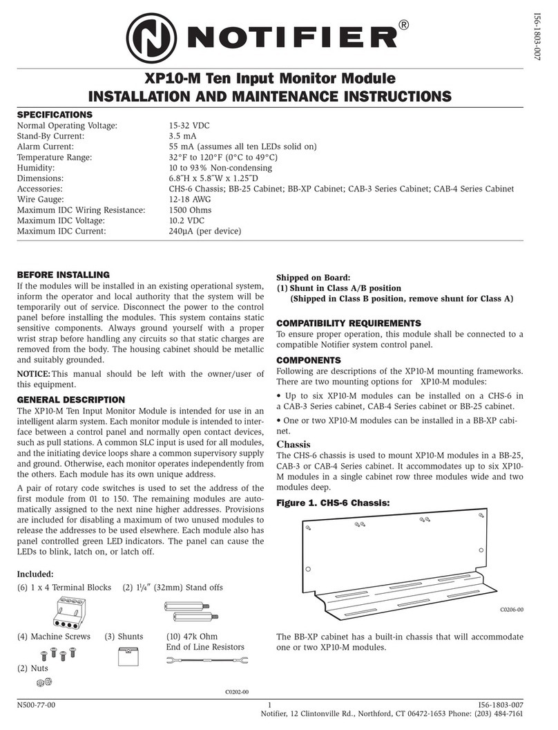 Notifier XP10-M User manual