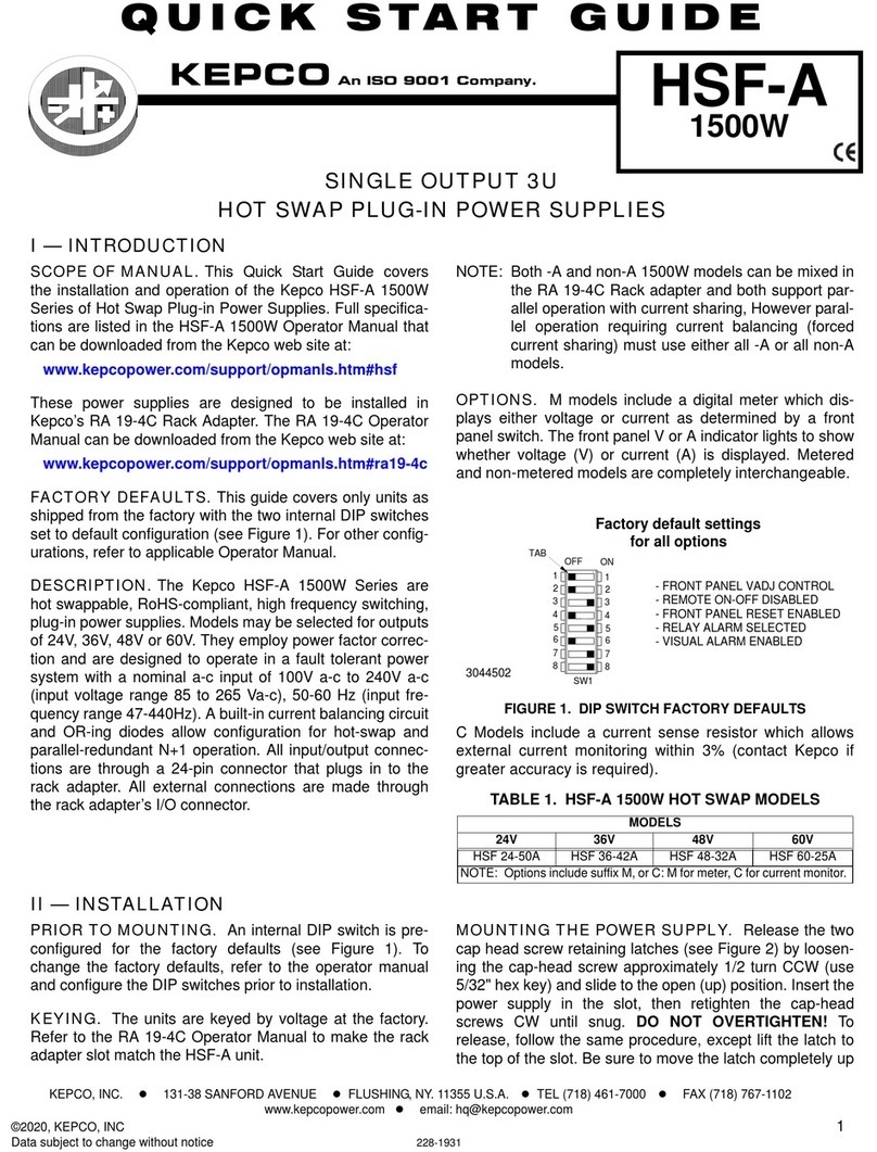 KEPCO HSF-A quick start guide