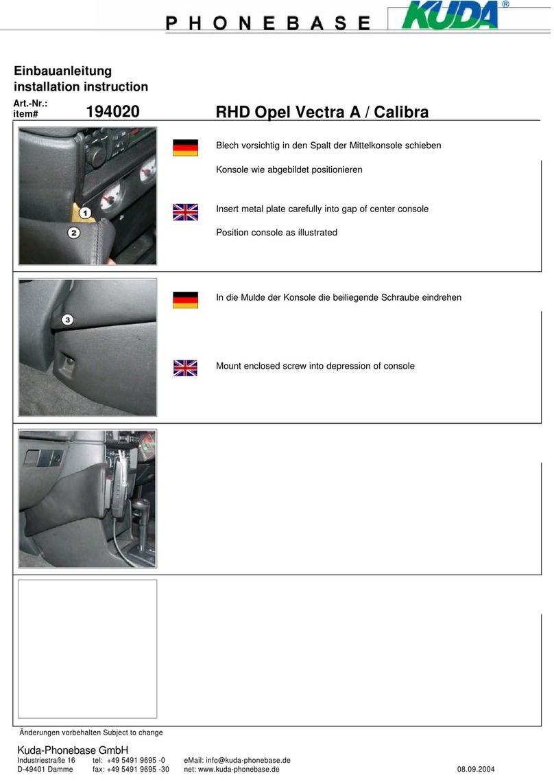 Kuda 194020 Installation instruction Kuda 194020 Installation instruction