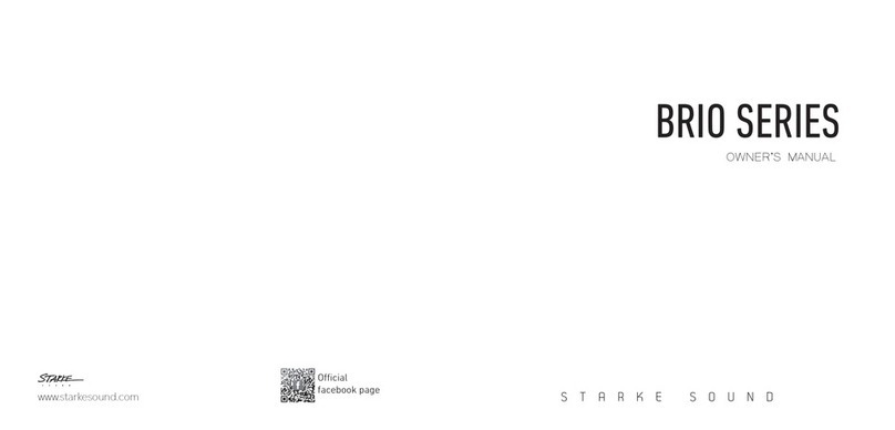 Starke sound BRIO Series owner's manual