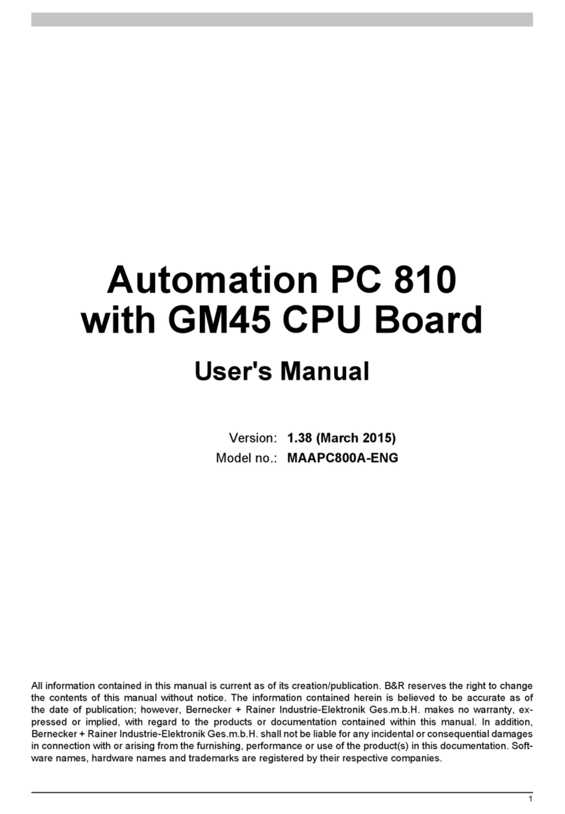 B&R Automation PC 810 User manual