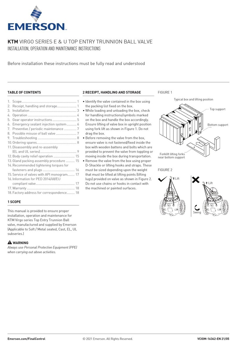 Emerson KTM VIRGO E Series Installation, operation and maintenance instructions Emerson KTM VIRGO E Series Installation, operation and maintenance instructions
