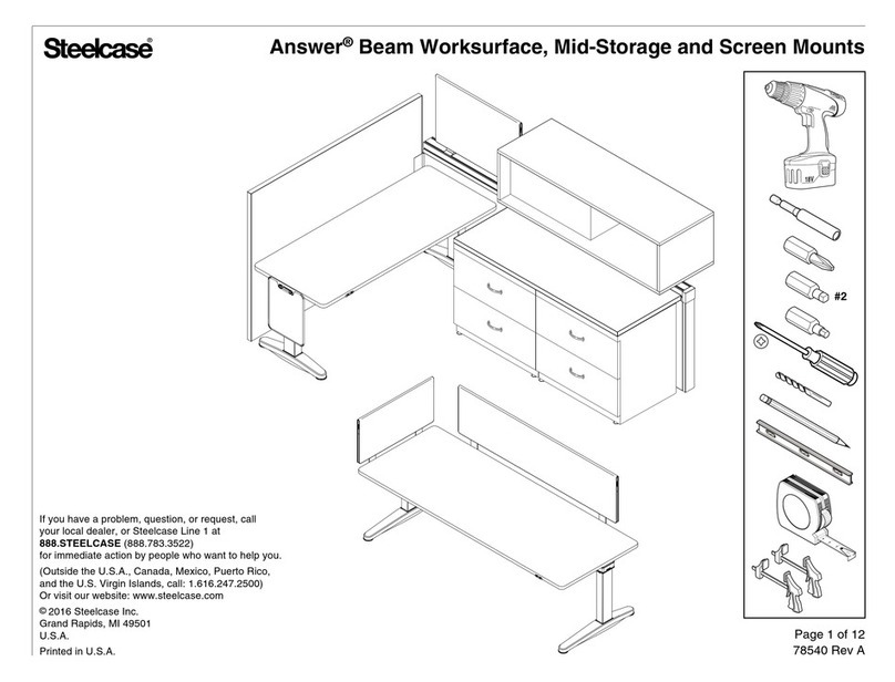 Steelcase Answer Beam Worksurface User manual Steelcase Answer Beam Worksurface User manual