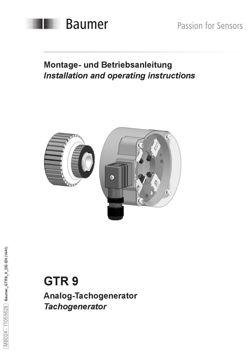 Baumer GTR 9 Installation and operating instructions